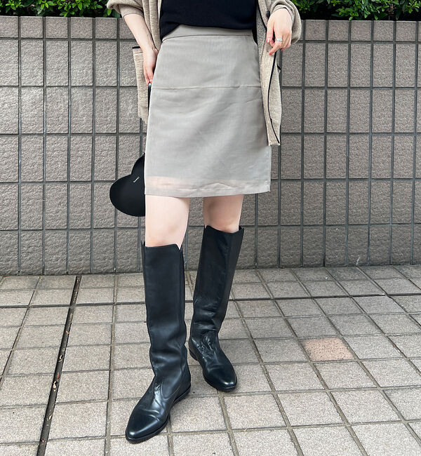 Rouge vif「シアーレイヤードサテンミニスカート」|スカート|