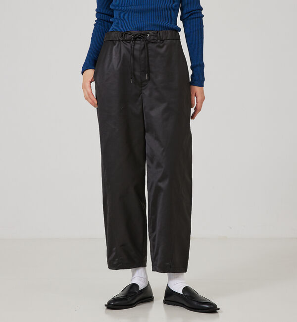 qualite「レザーライクカーヴィーパンツ」|その他|ブラック