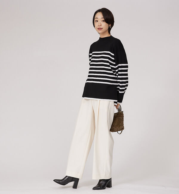 qualite「コットンストレッチニット」|ニット・セーター|