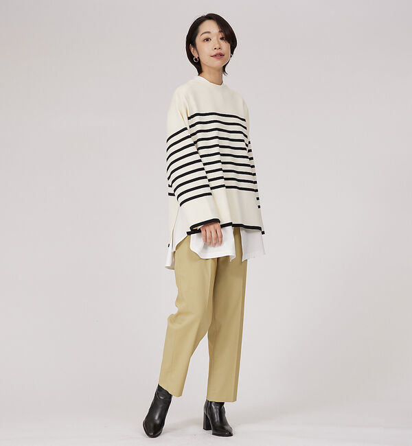 qualite「コットンストレッチニット」|ニット・セーター|