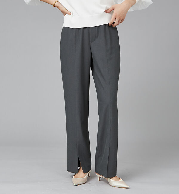 qualite「【WEB限定】2WAYストレッチセンターベンツパンツ」|その他|チャコールグレー