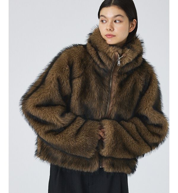 NOMINE「スタンドフェイクファーブルゾン」|ブルゾン・スタジャン|