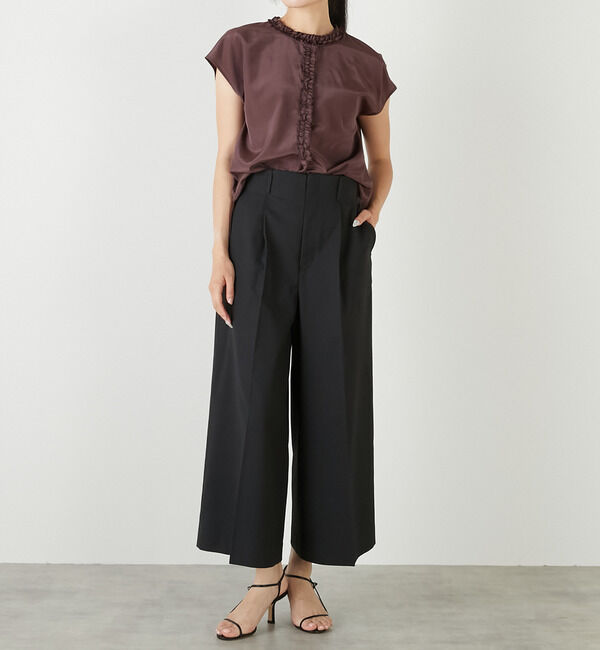 TIARA「ハイネックフリルブラウス」|シャツ・ブラウス|