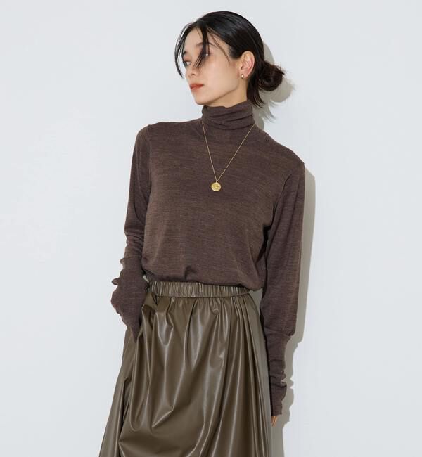 Liesse「ウォッシャブルウールタートルニット」|ニット・セーター|