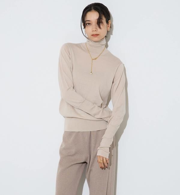 Liesse「ウォッシャブルウールタートルニット」|ニット・セーター|