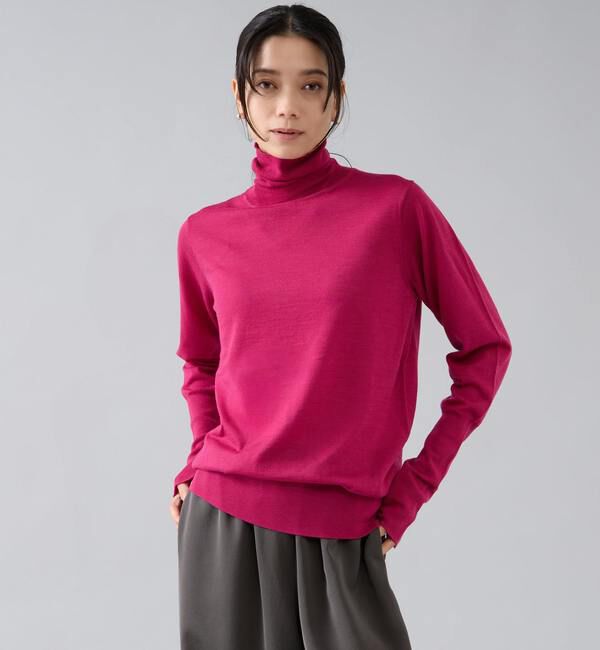 Liesse「ウォッシャブルウールタートルニット」|ニット・セーター|