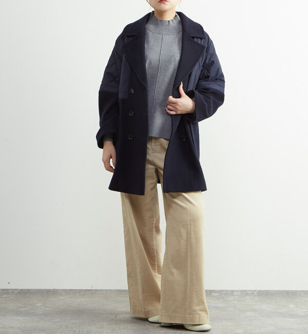 SOFFITTO「キルトドッキングコート」|その他|ネイビー