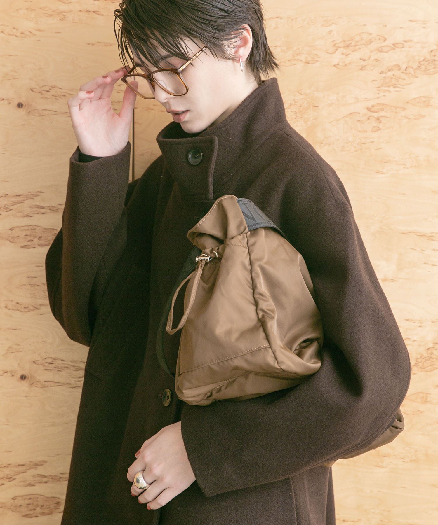 URBAN RESEARCH「スーパー100ウールスタンドカラーコート」|ノーカラーコート|