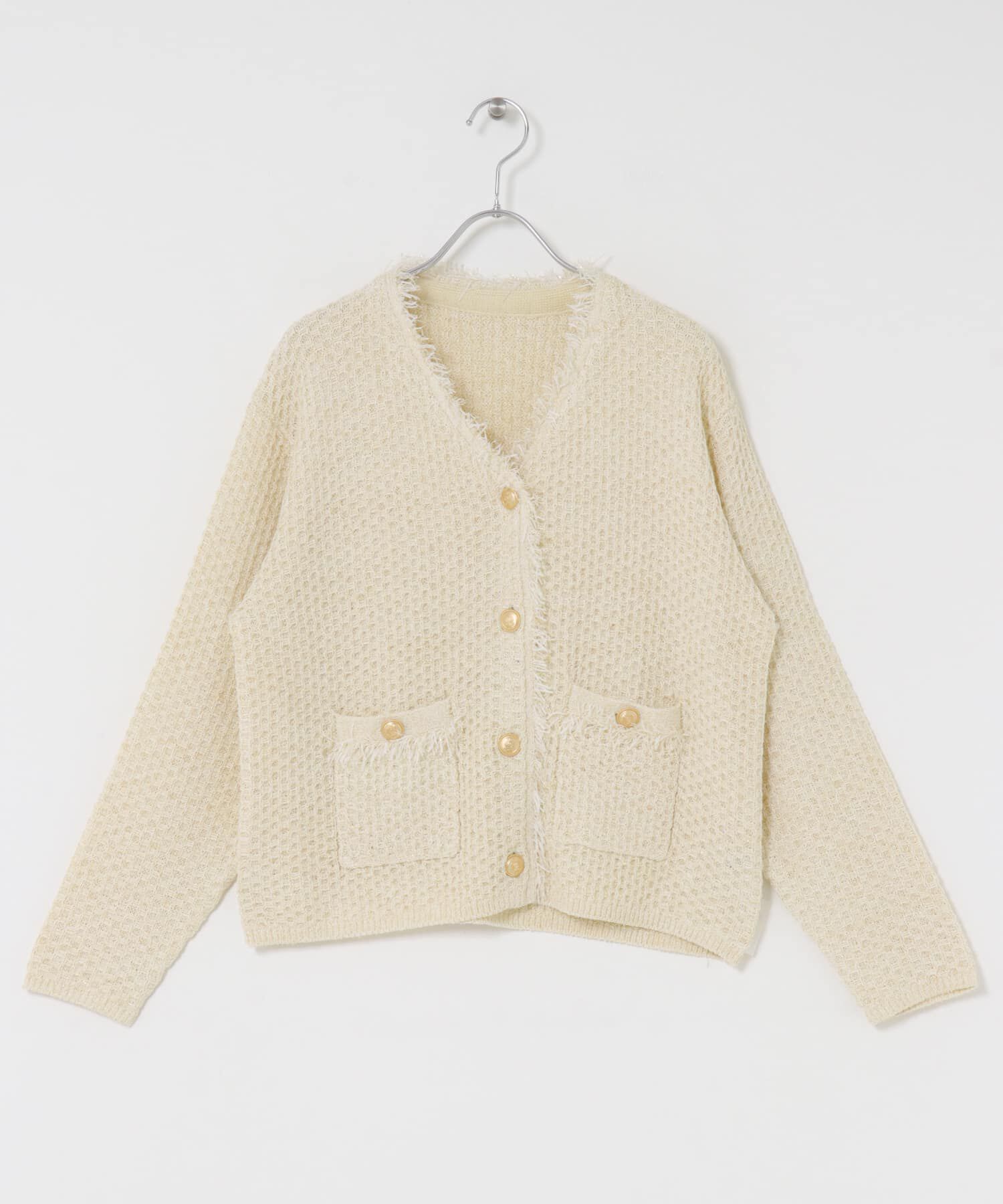 URBAN RESEARCH ROSSO「ツイードVネックカーディガン」|カーディガン|