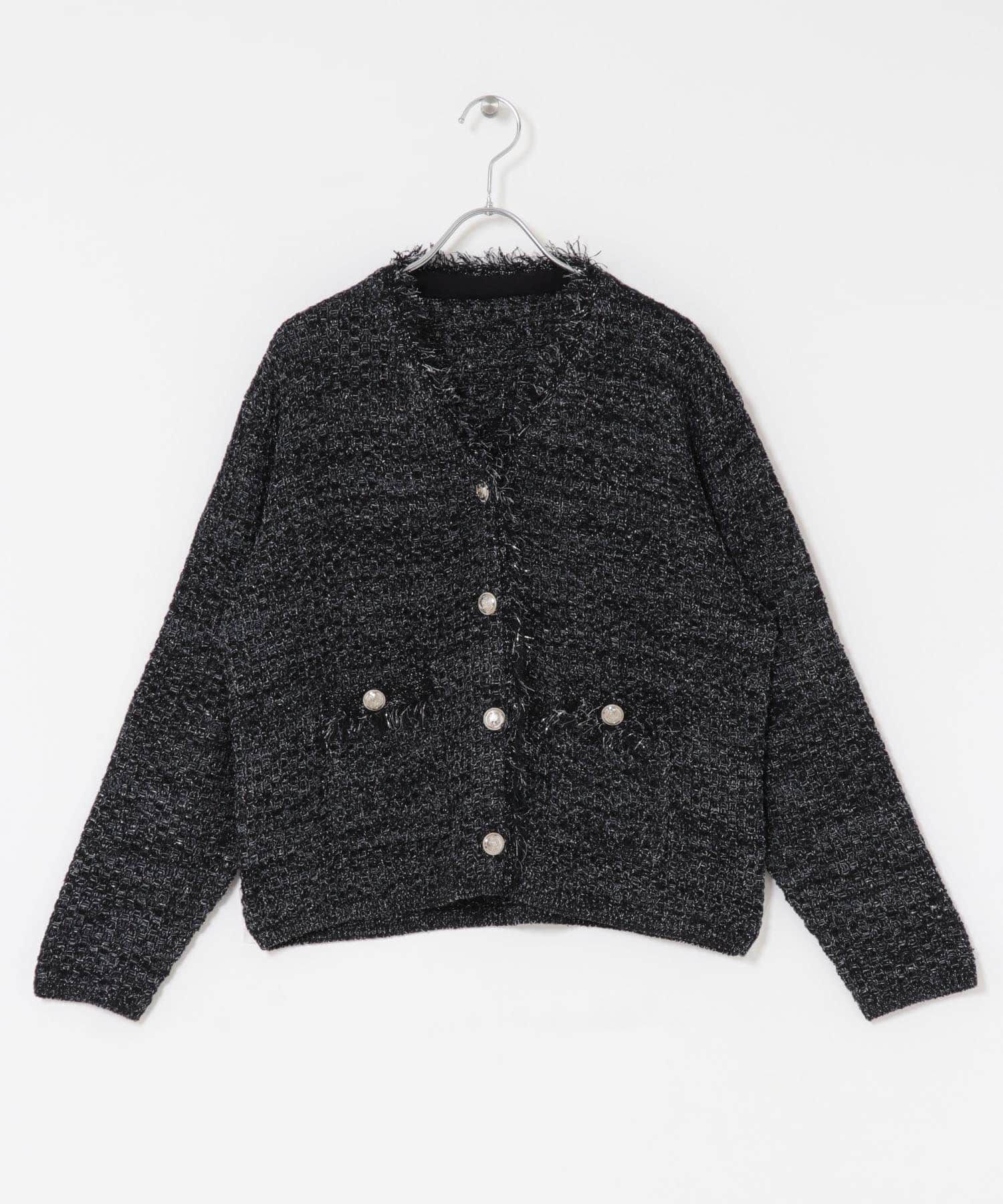 URBAN RESEARCH ROSSO「ツイードVネックカーディガン」|カーディガン|