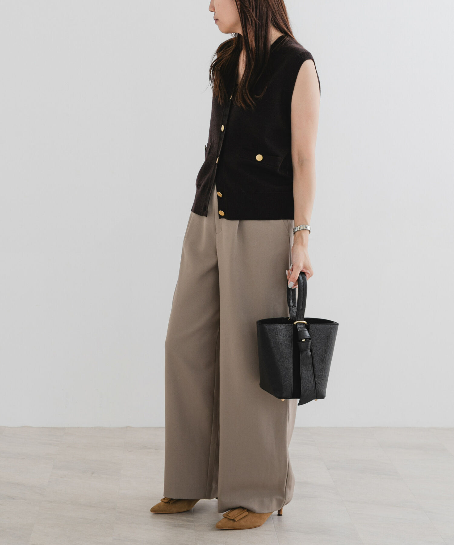 URBAN RESEARCH ROSSO「『UR TECH SMOOTHLUXE』F by ROSSO　タックワイドパンツ」|その他|