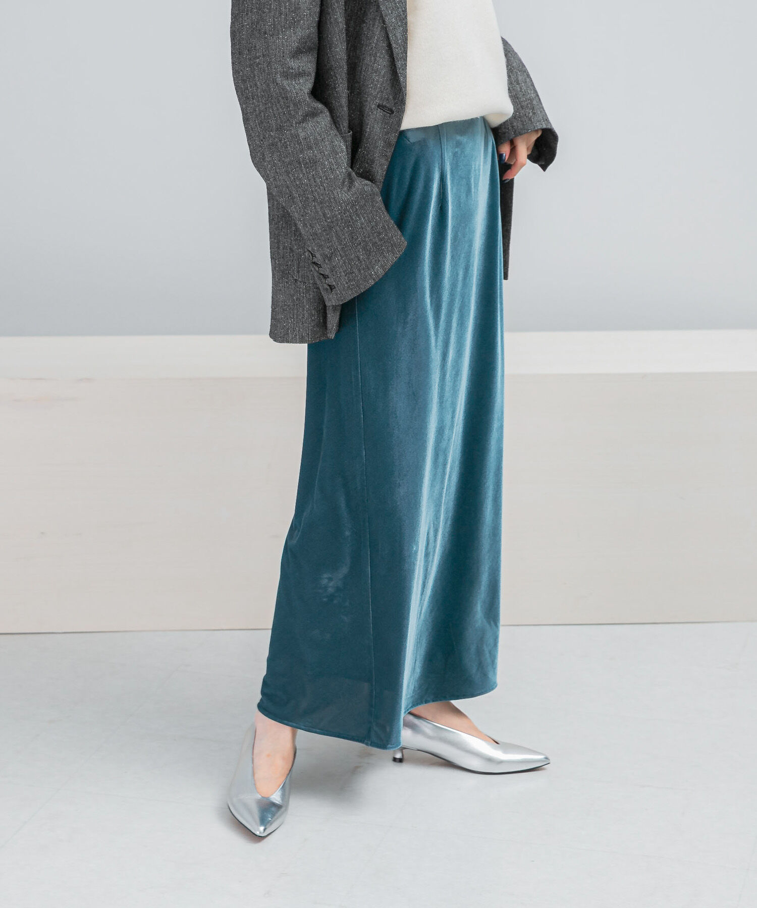 URBAN RESEARCH ROSSO「ベロアロングスカート」|スカート|