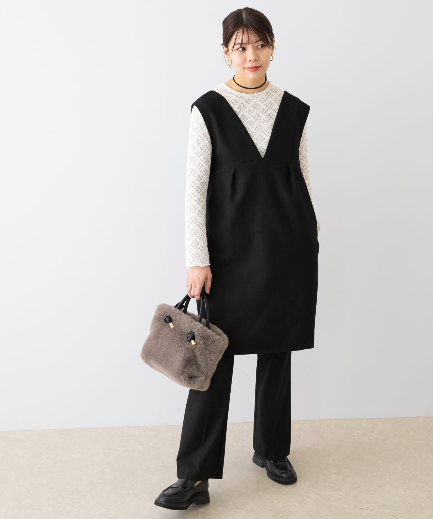 URBAN RESEARCH ROSSO「F by ROSSO　ピケ2WAYミニジャンパーワンピース」|ワンピース|