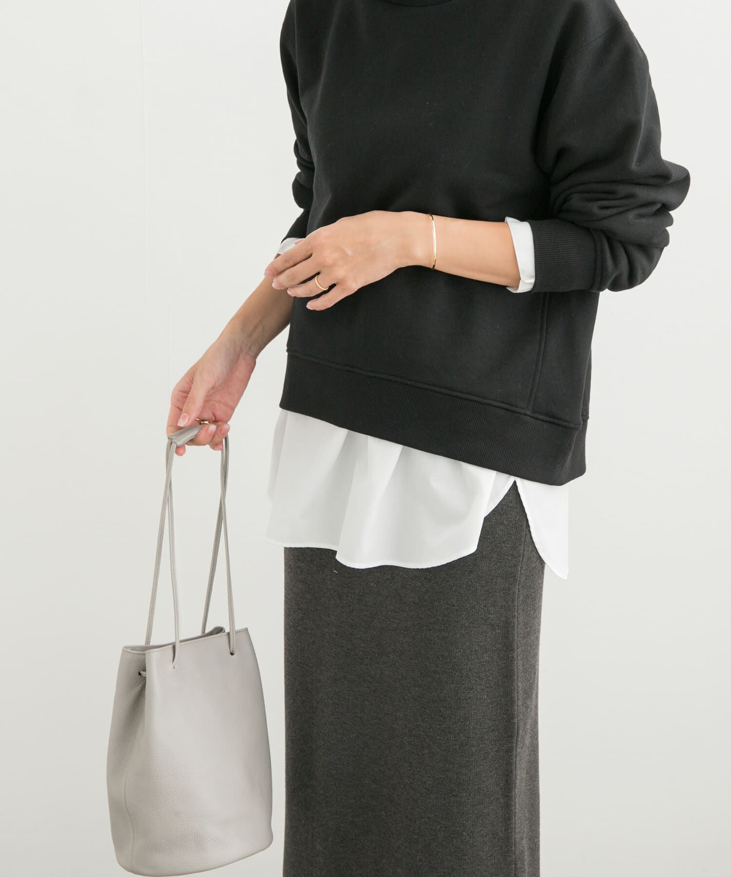 URBAN RESEARCH DOORS「『UR TECH』クルーネックプルオーバーシャツ」|シャツ・ブラウス|