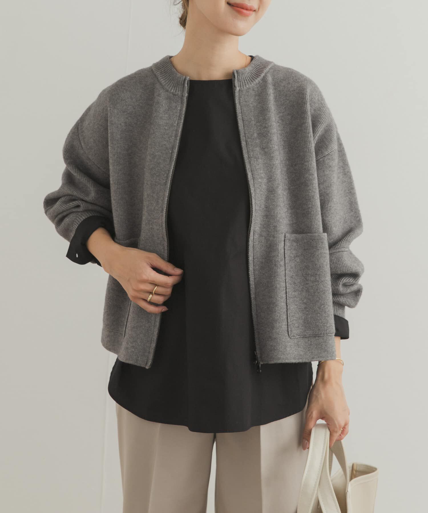 URBAN RESEARCH DOORS「『UR TECH』クルーネックプルオーバーシャツ」|シャツ・ブラウス|