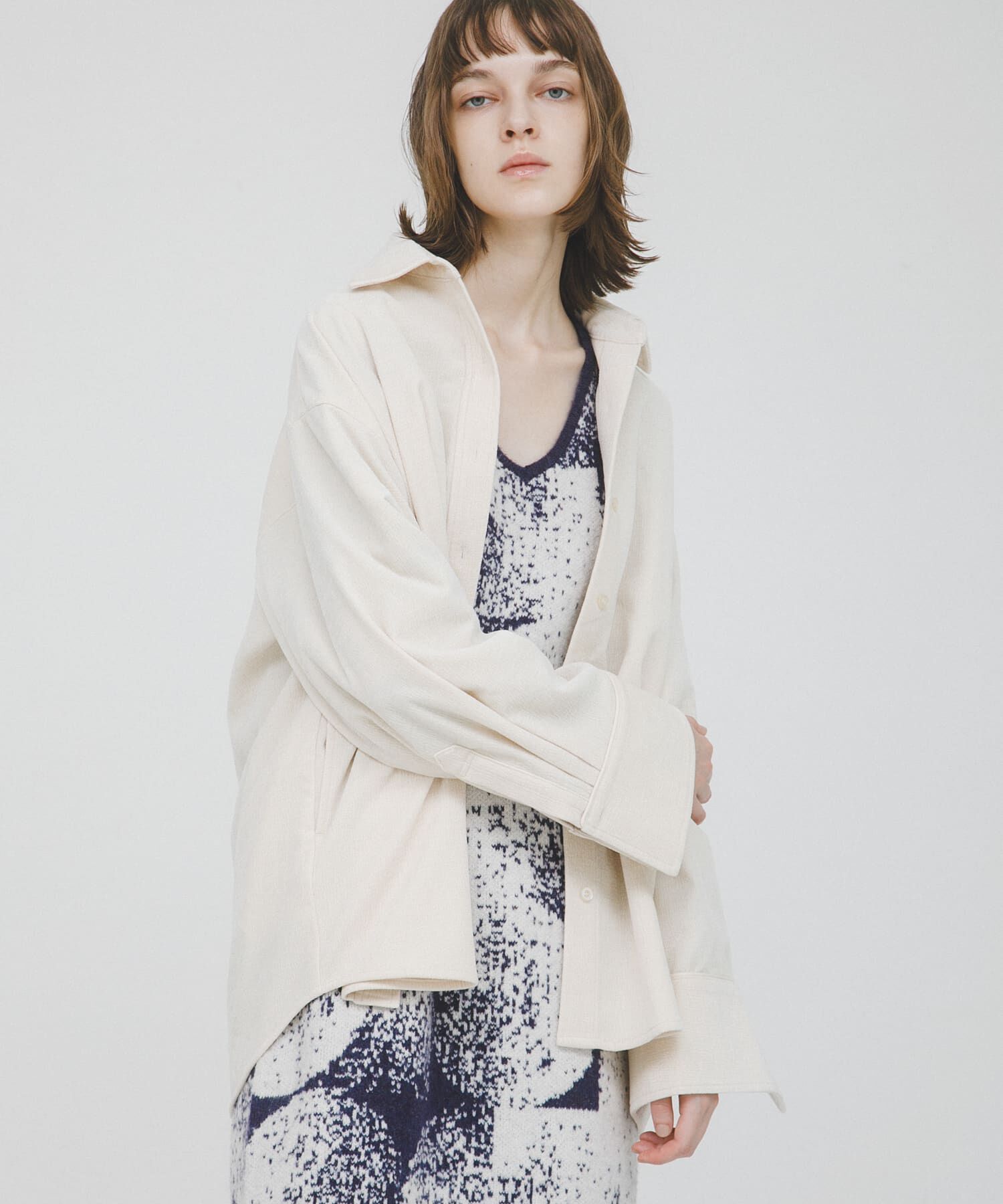 LAATO「wrinkle velor shirts」|シャツ・ブラウス|オフホワイト