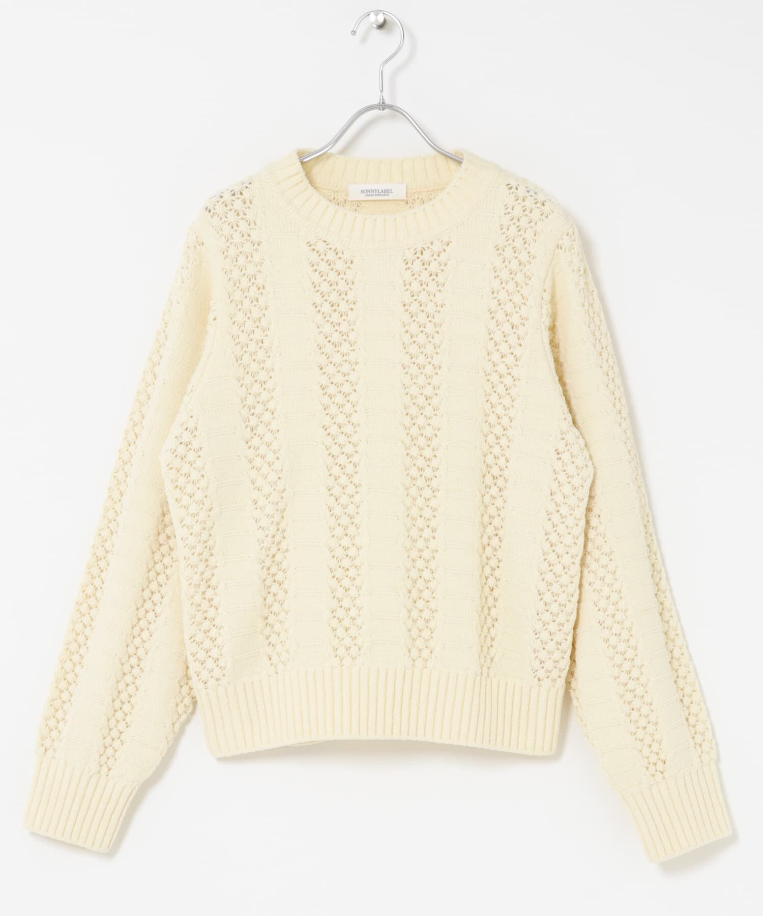 Sonny Label 「ベロアモールアイレット柄編みニットプルオーバー」|ニット・セーター|