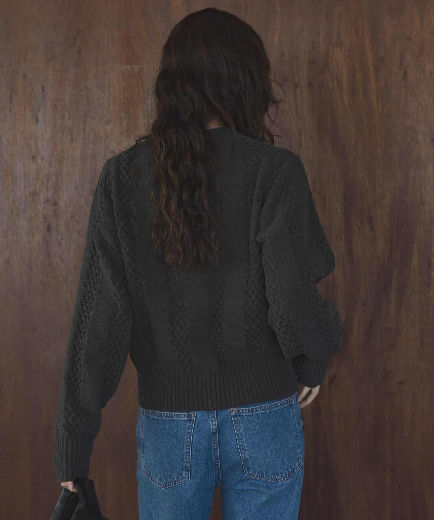 Sonny Label 「ベロアモールアイレット柄編みニットプルオーバー」|ニット・セーター|