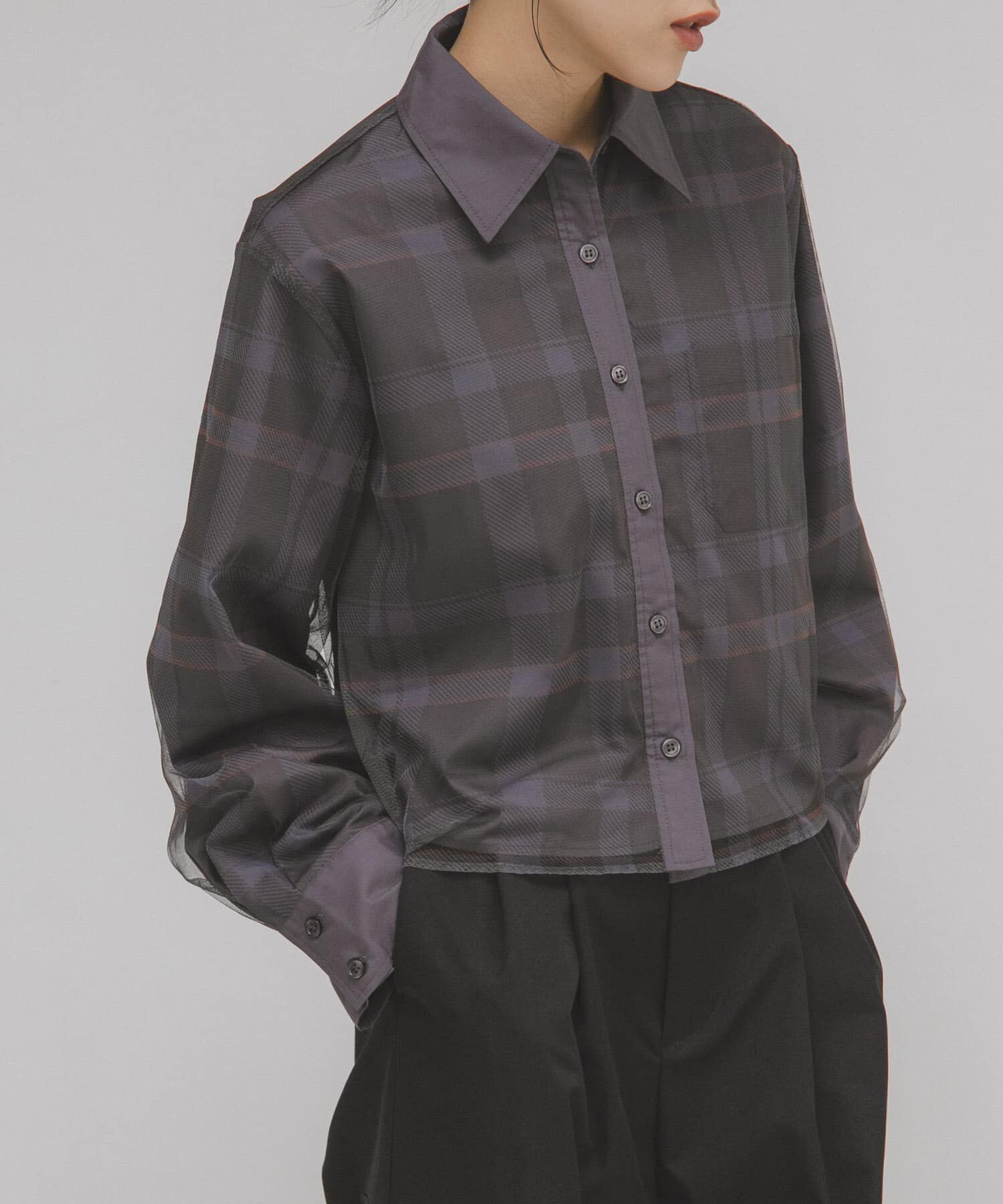  「チュールレイヤードショートシャツ」|シャツ・ブラウス|