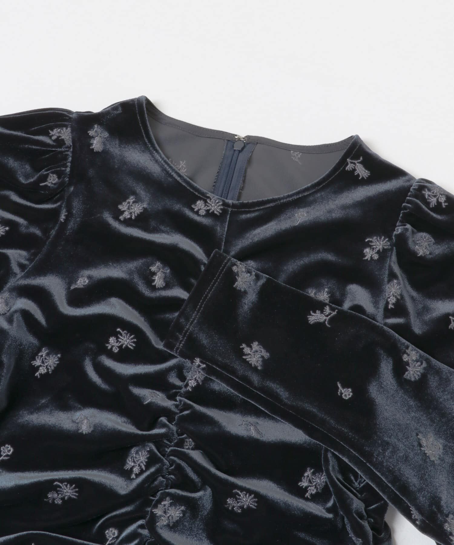  「ベロアシャーリングドレス」|ワンピース|