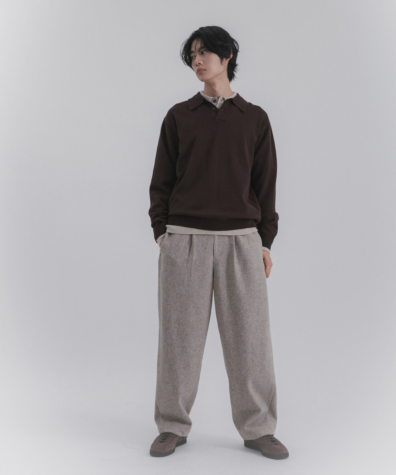 SENSE OF PLACE by URBAN RESEARCH「『一部WEB限定カラー』『洗濯可/毛玉防止』ストレッチニットポロシャツ」|ニット・セーター|