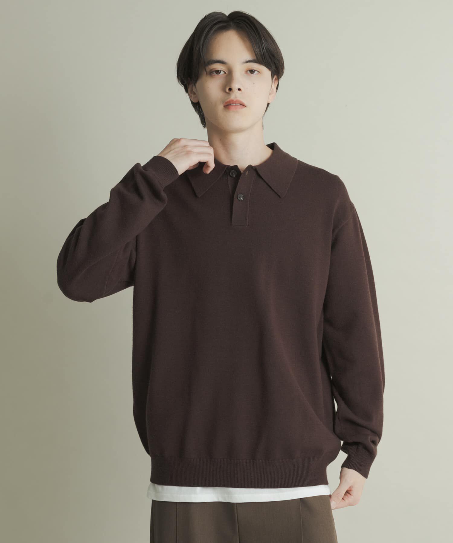 SENSE OF PLACE by URBAN RESEARCH「『一部WEB限定カラー』『洗濯可/毛玉防止』ストレッチニットポロシャツ」|ニット・セーター|