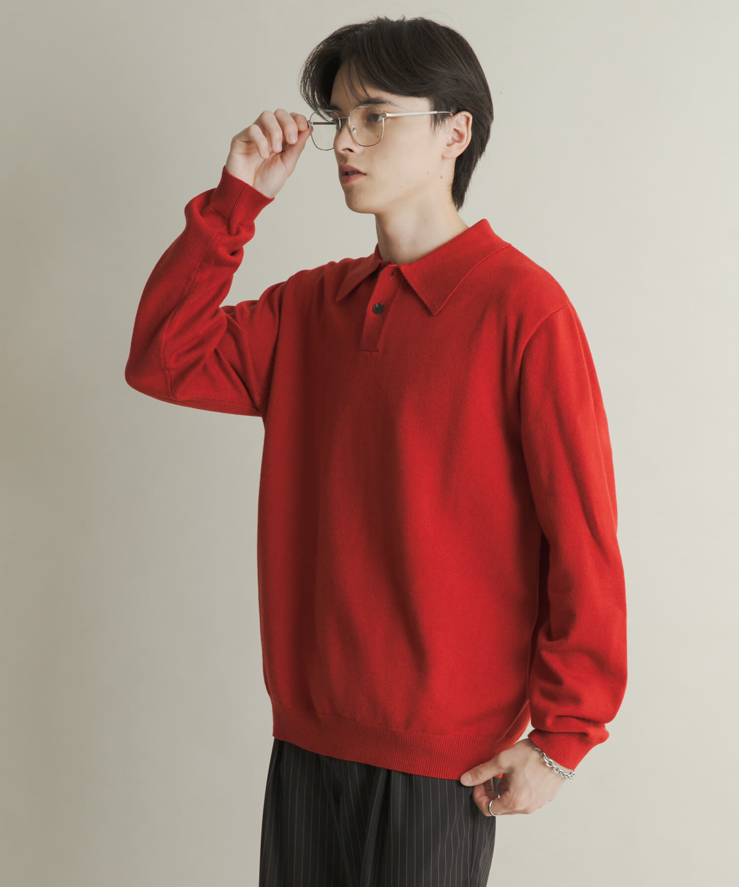 SENSE OF PLACE by URBAN RESEARCH「『一部WEB限定カラー』『洗濯可/毛玉防止』ストレッチニットポロシャツ」|ニット・セーター|