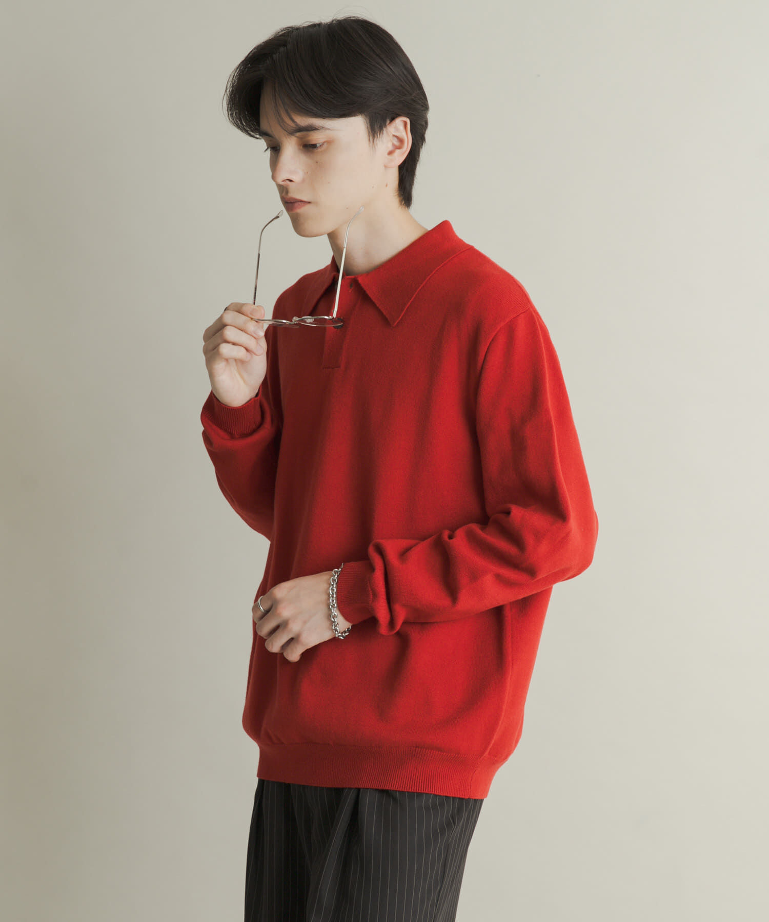 SENSE OF PLACE by URBAN RESEARCH「『一部WEB限定カラー』『洗濯可/毛玉防止』ストレッチニットポロシャツ」|ニット・セーター|