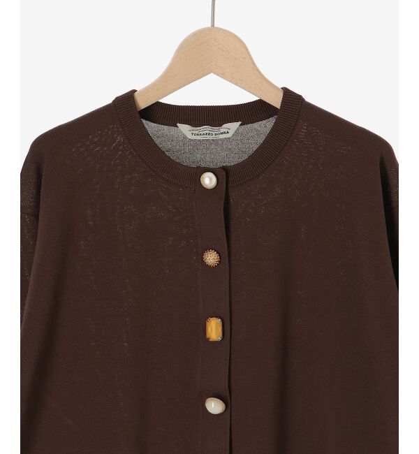  「TORRAZZO DONNA ビジューカーディガン」|カーディガン|