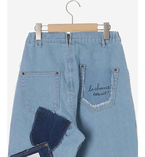  「vaneum vintageサイド切り替えデニム」|デニム|