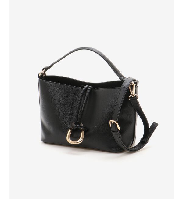  「リングモチーフ付きショルダー」|ショルダー・メッセンジャー|ブラック
