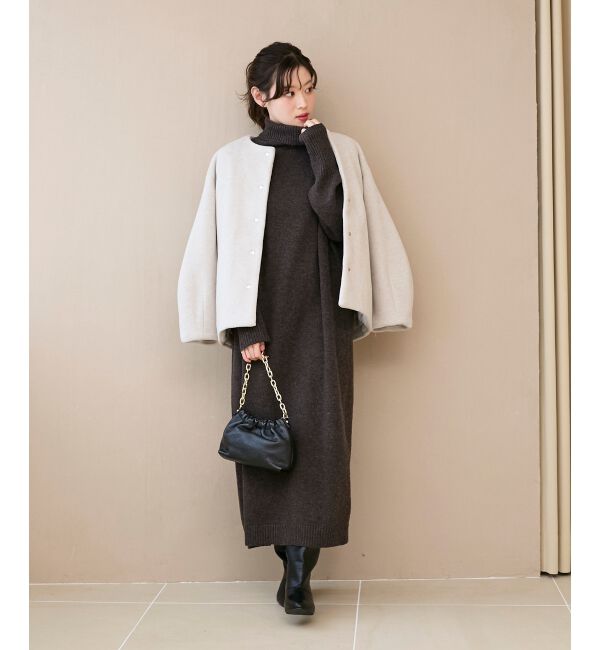  「ネックが選べるニットワンピース」|ワンピース|