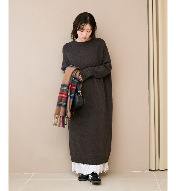  「ネックが選べるニットワンピース」|ワンピース|