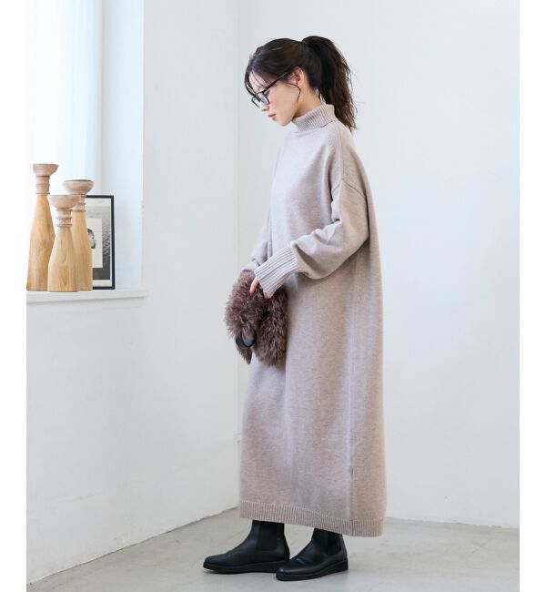  「ネックが選べるニットワンピース」|ワンピース|