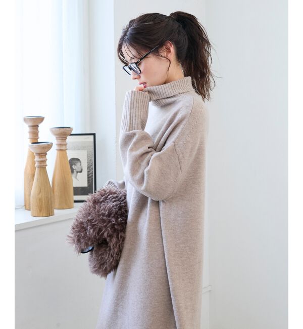  「ネックが選べるニットワンピース」|ワンピース|