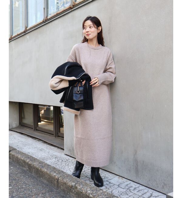  「ネックが選べるニットワンピース」|ワンピース|