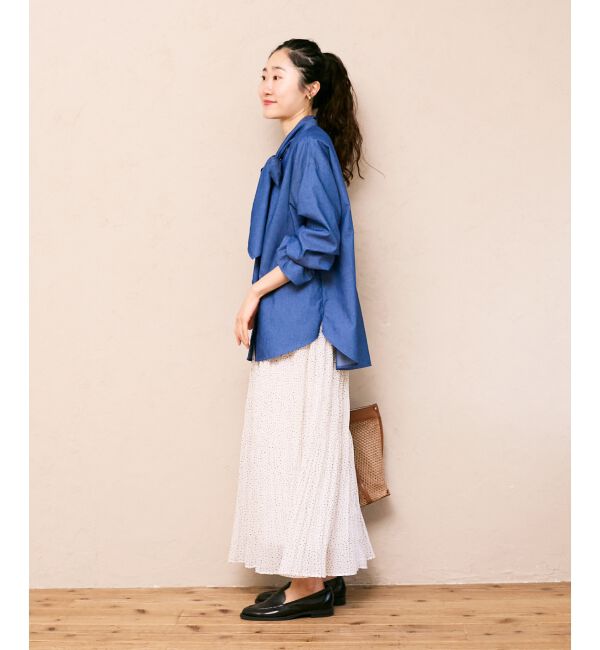  「デニムボウタイブラウス」|シャツ・ブラウス|