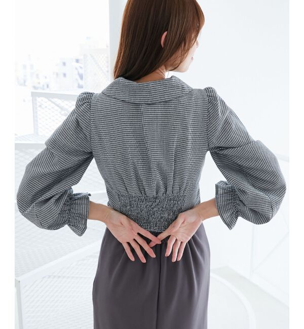  「デコルテオープン長袖ブラウス」|シャツ・ブラウス|