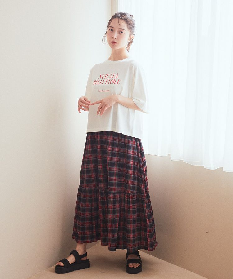 earth music&ecology「クリンクルスカート」|フレア|