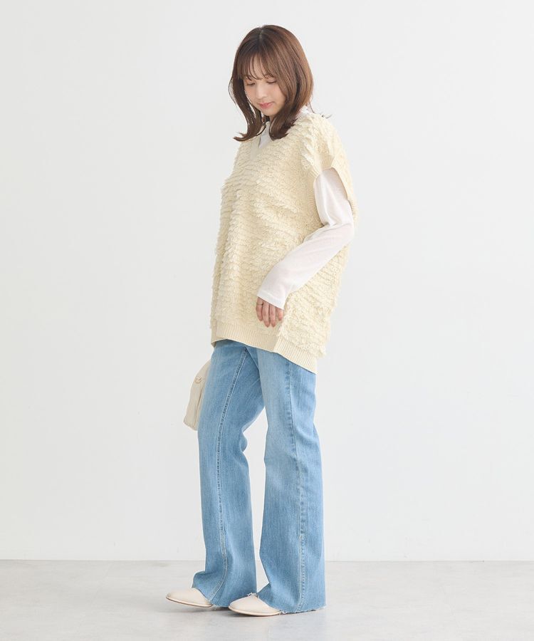 earth music&ecology「ループ編みベスト」|ベスト・ジレ|