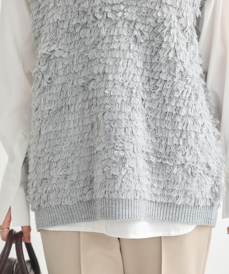 earth music&ecology「ループ編みベスト」|ベスト・ジレ|