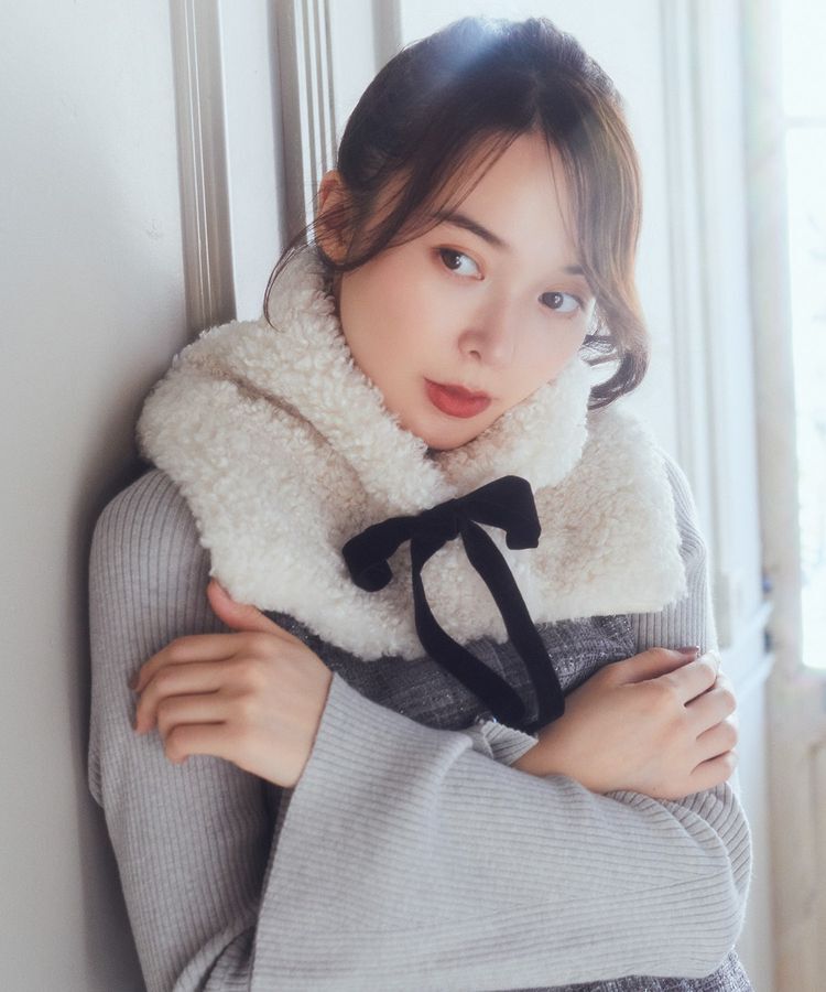 earth music&ecology「ベロアリボンボアティペット」|マフラー|