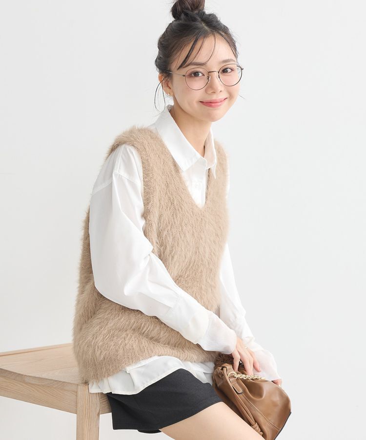 earth music&ecology「シャギーベスト」|ベスト・ジレ|