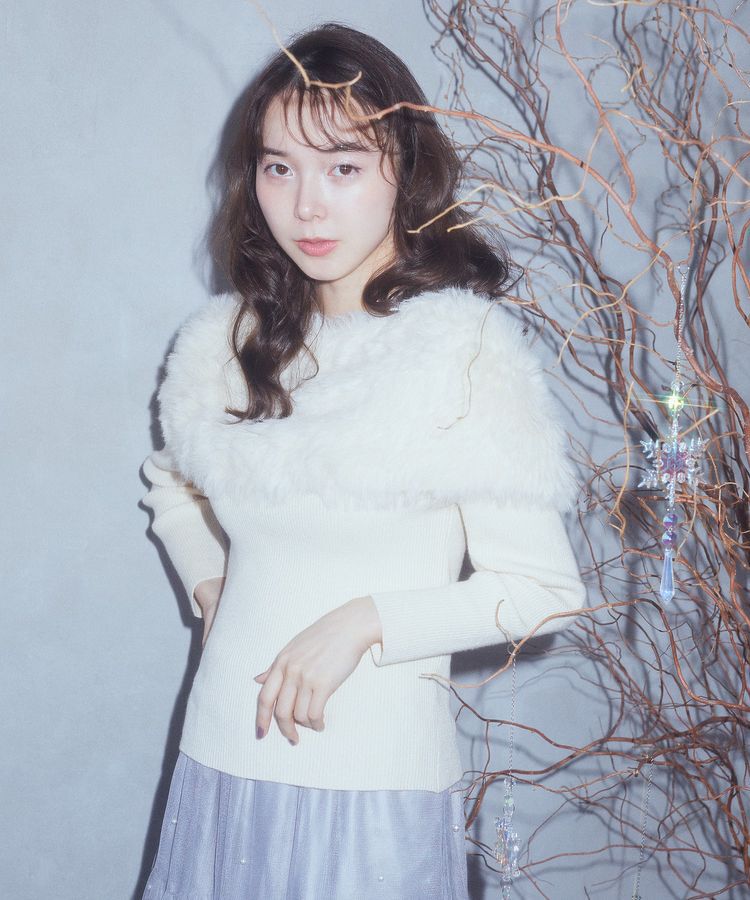 earth music&ecology「SET2点ケープ+リブニットプルオーバー」|ニット・セーター|