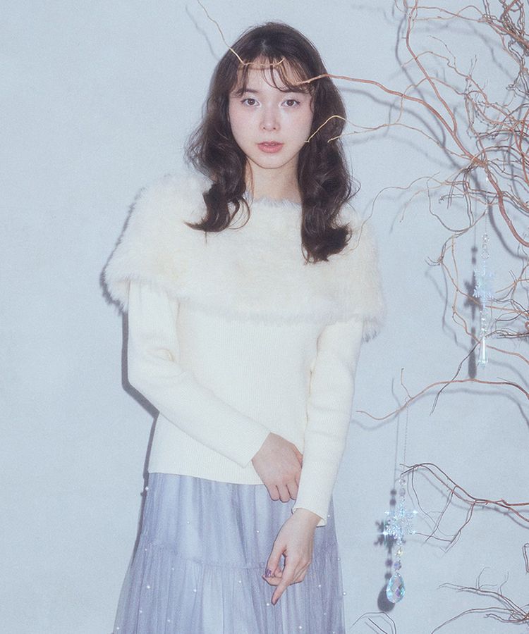 earth music&ecology「SET2点ケープ+リブニットプルオーバー」|ニット・セーター|