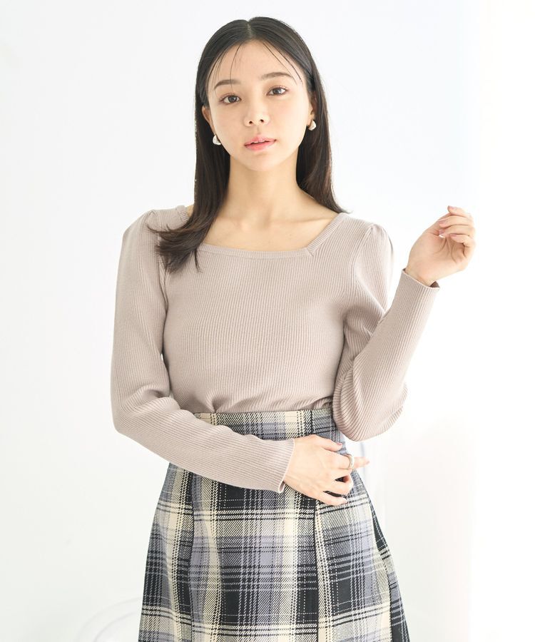 earth music&ecology「SET2点ケープ+リブニットプルオーバー」|ニット・セーター|