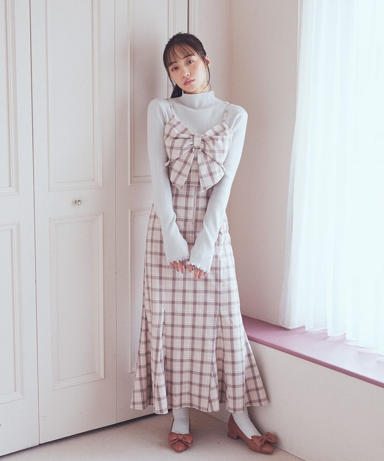 earth music&ecology「サイドリブバックレースアップスカート」|スカート|