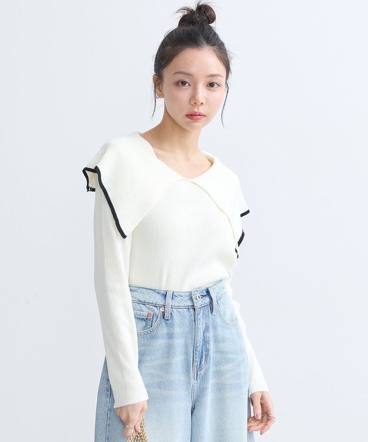 earth music&ecology「ビックカラーオフショルニットプルオーバー」|ニット・セーター|