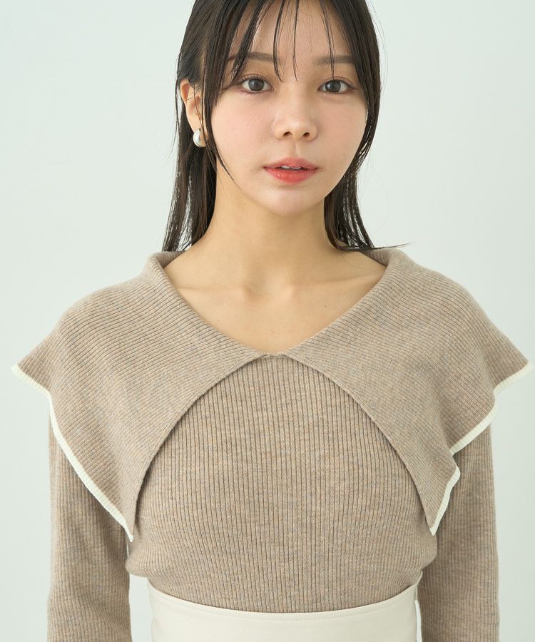 earth music&ecology「ビックカラーオフショルニットプルオーバー」|ニット・セーター|