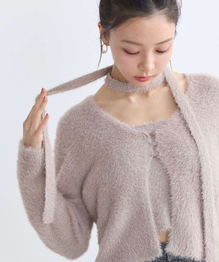 earth music&ecology「SET3点 フェザータイ付きアンサンブル」|カーディガン|